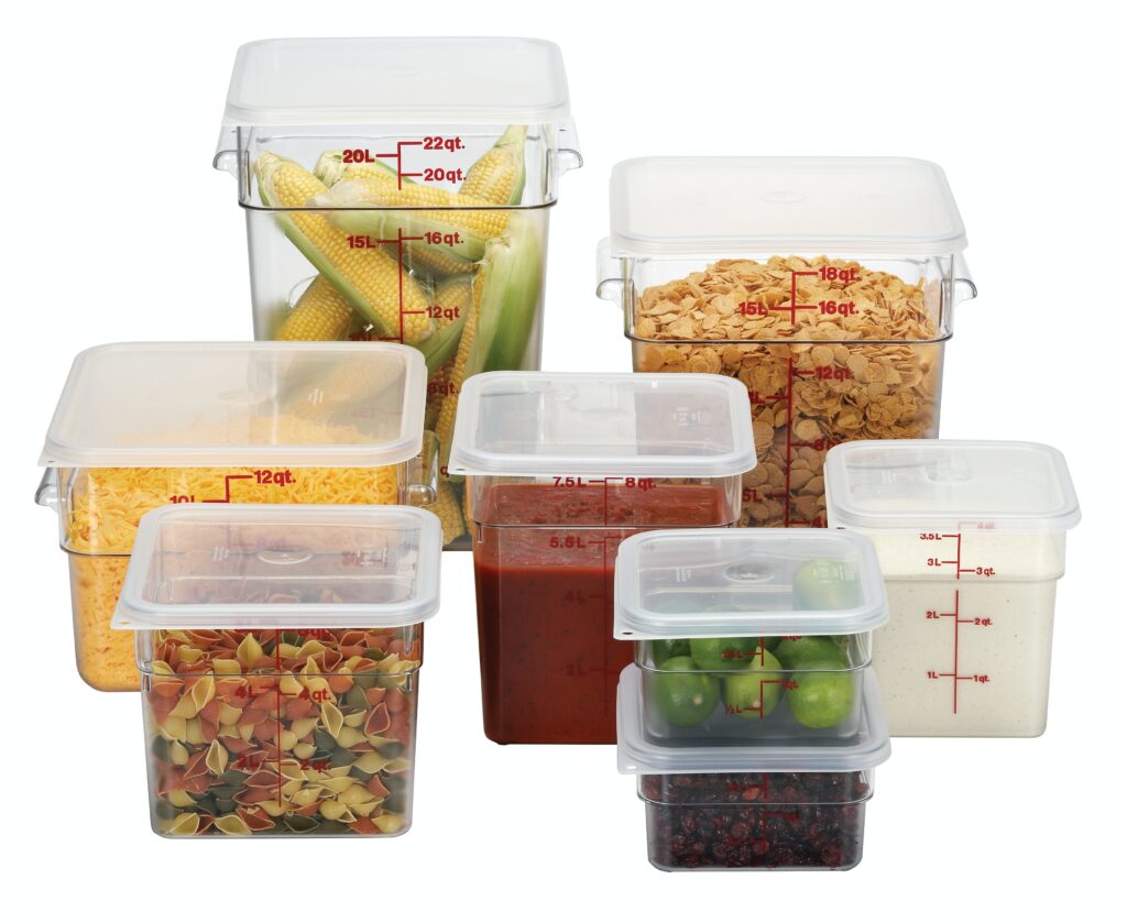 eight food storage containers